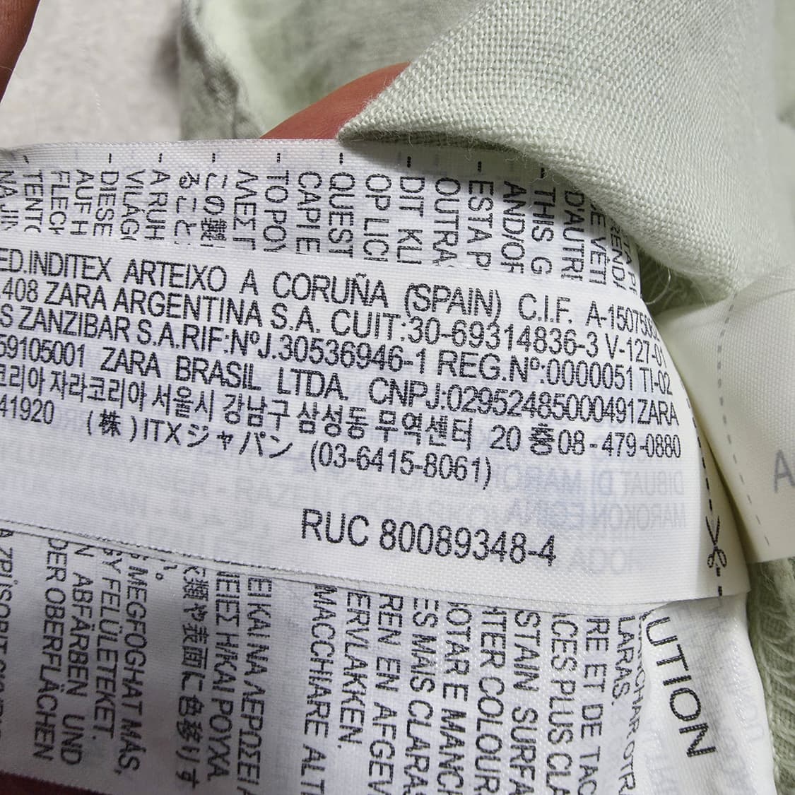 (XS)여성 자라 린넨 혼방 반팔 원피스 민트 상품이미지5