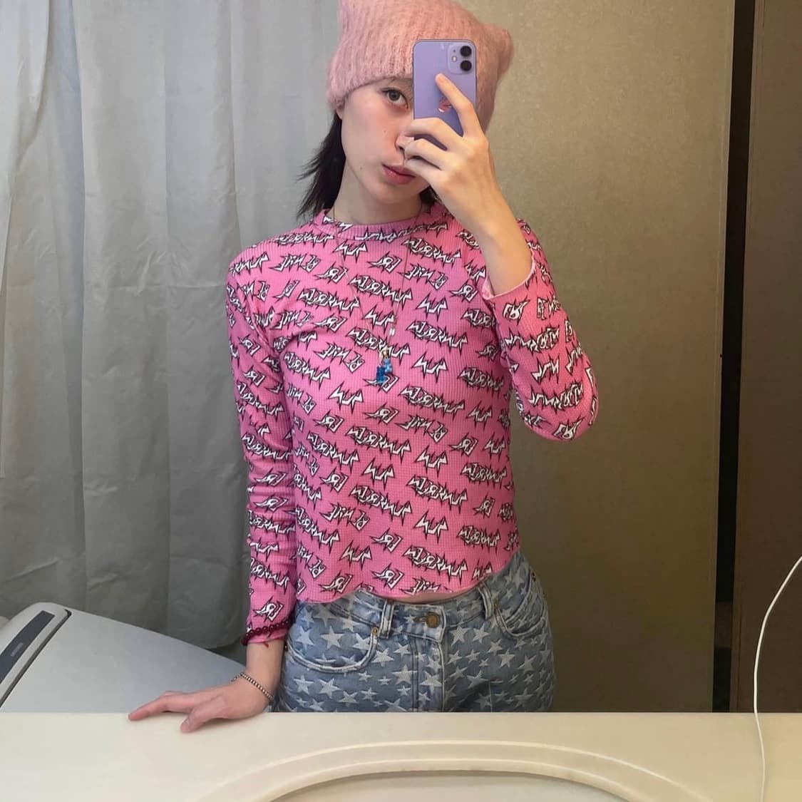 ERL 블랙 프린트 롱슬리브 티셔츠 상품이미지3