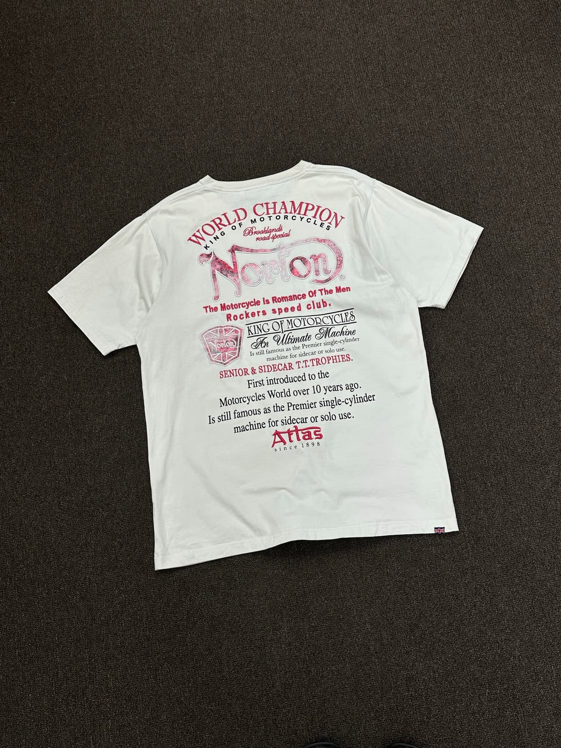 3XL)Norton vintage 패치 로고 반팔 상품이미지5