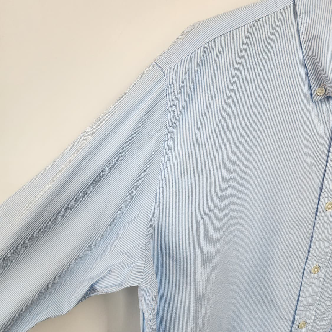 빈폴 셔츠 하늘색 스트라이프 긴팔 상품이미지3