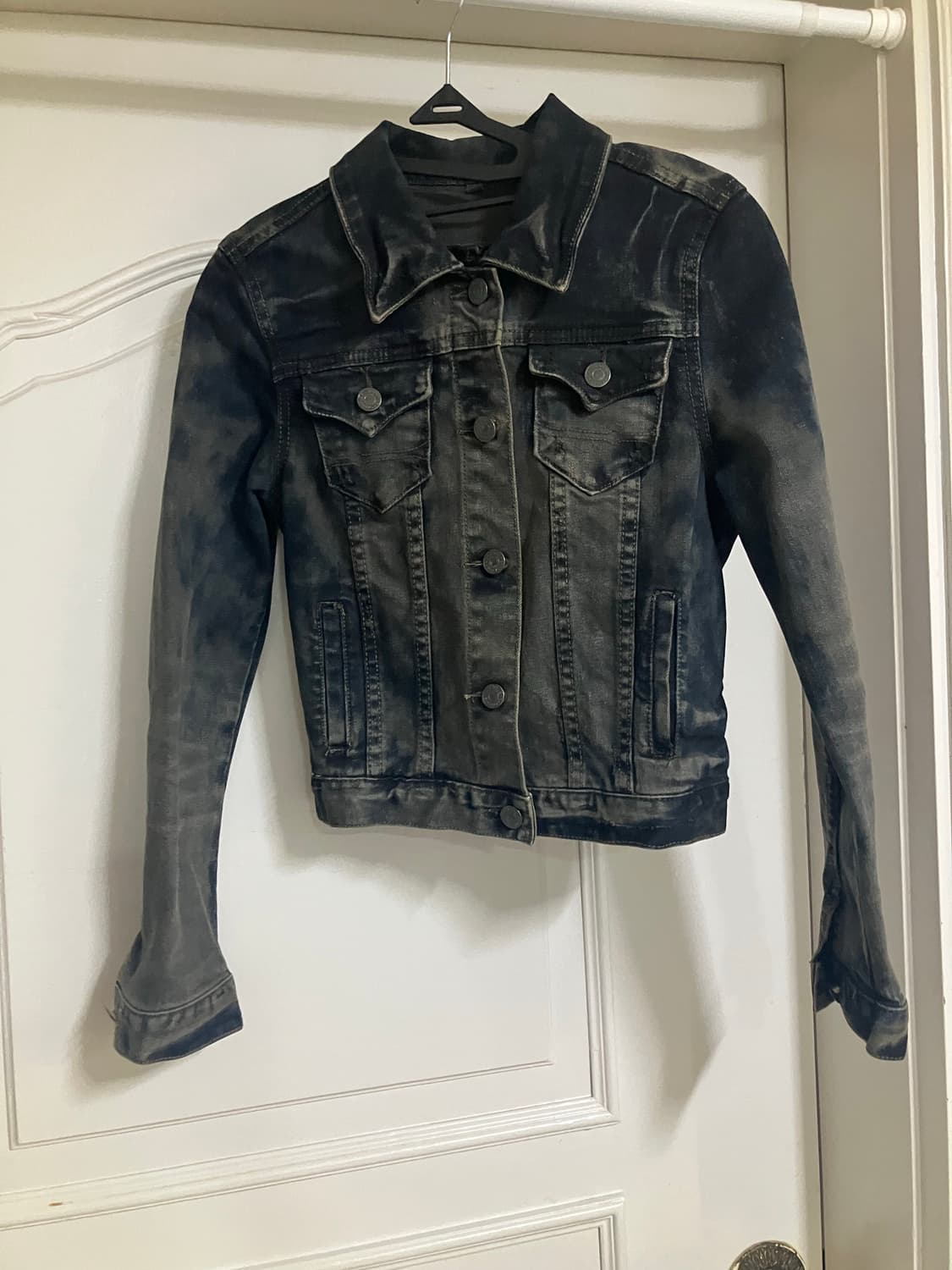 BLUPOP 블랙 워싱 데님 자켓 상품이미지1