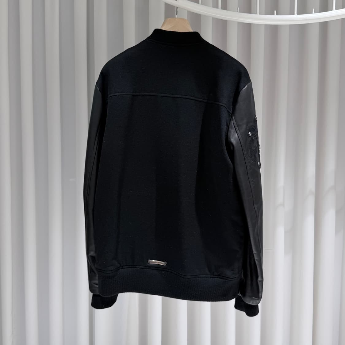 (A+/L) / 크롬하츠 레터맨 레더 바시티 가죽 자켓 블랙 상품이미지5