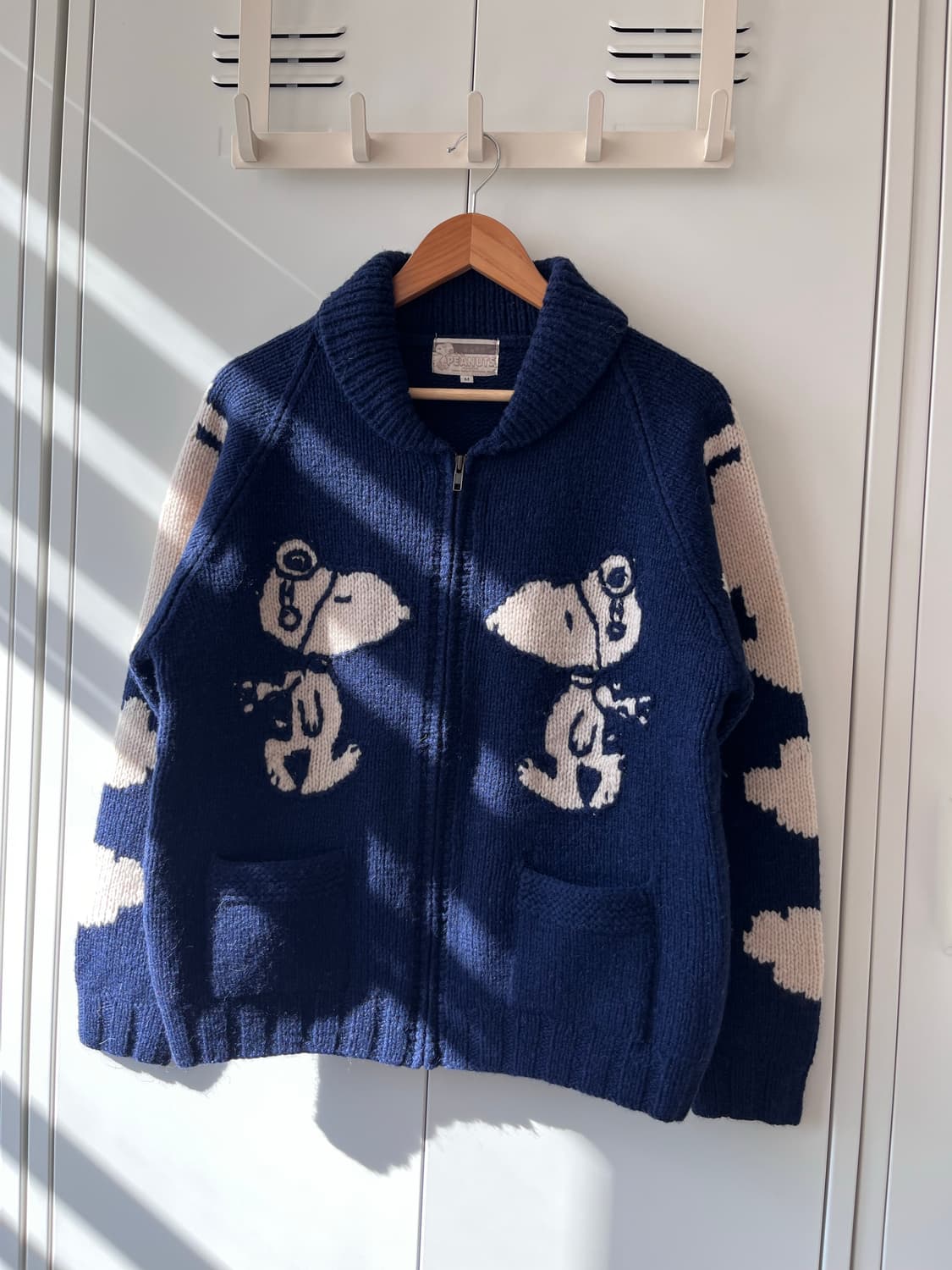 (Rare) Peanuts 피너츠 스누피 울 코위찬 집업 상품이미지3