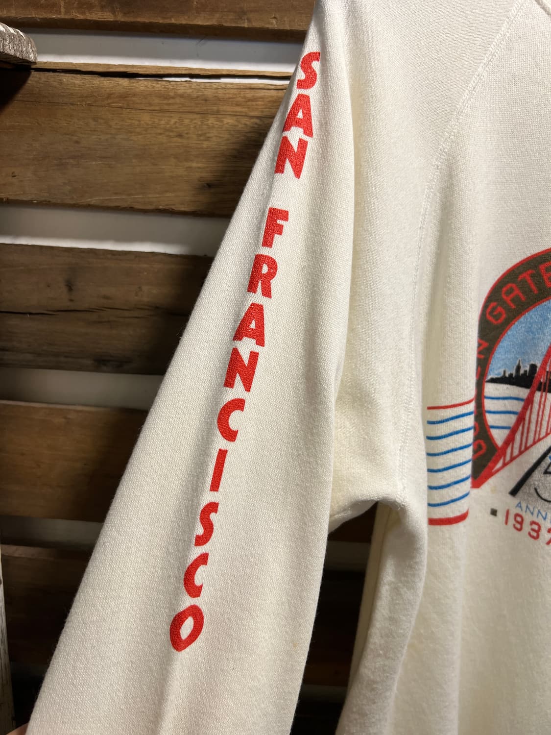 [L]80's Hanes USA Made 금문교 건립 50주년 스웻셔츠 상품이미지4