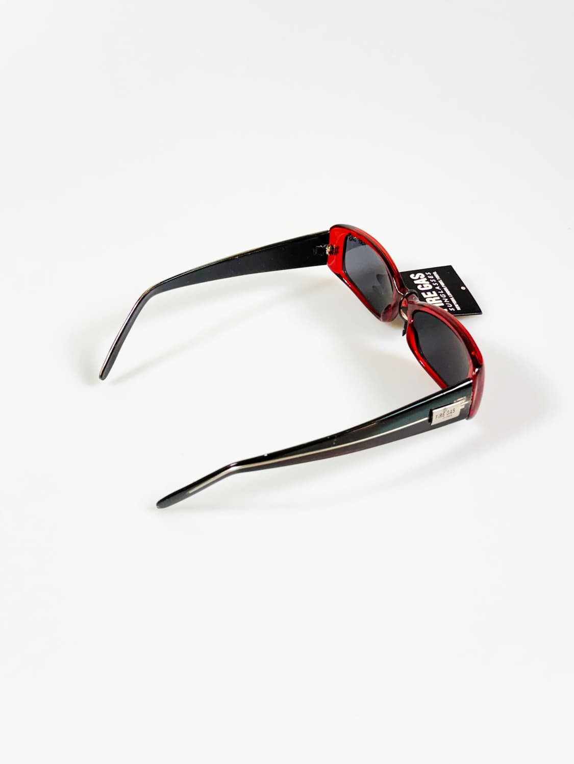 90s FIRE GAS 레드 볼드 스퀘어 빈티지 선글라스 상품이미지4
