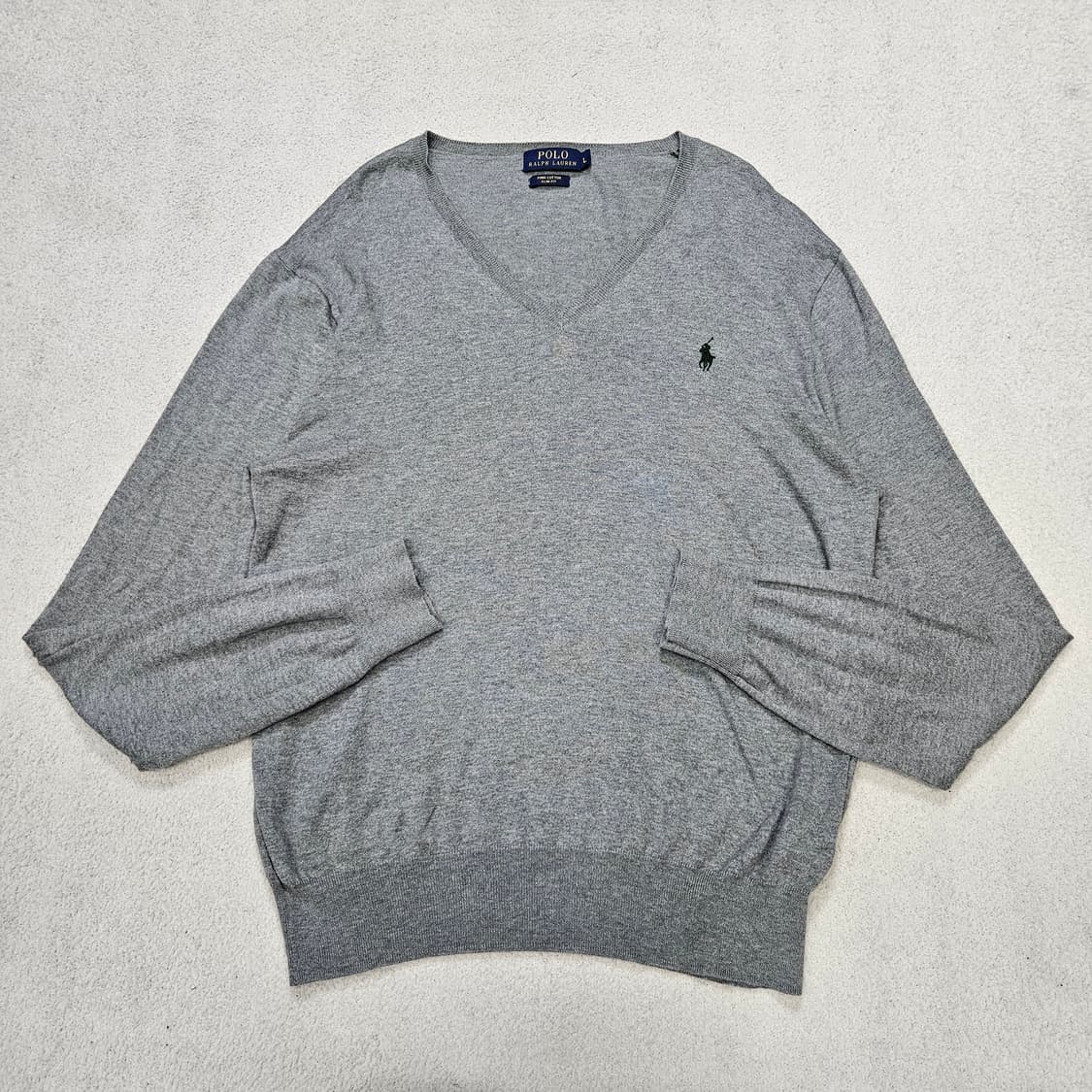 폴로 랄프 로렌 피마 코튼 브이넥 니트 L 상품이미지2