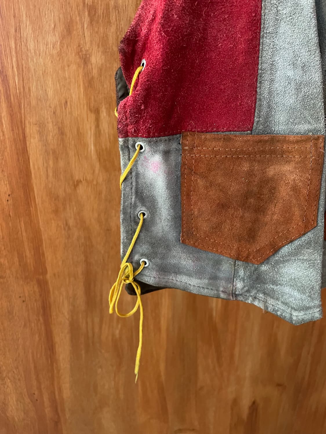 Mixed patchwork suede vest 상품이미지6