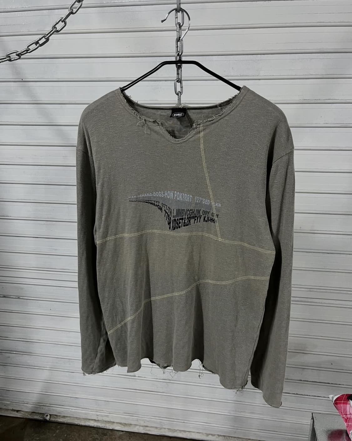 Digital Fortran grunge long tee 상품이미지2