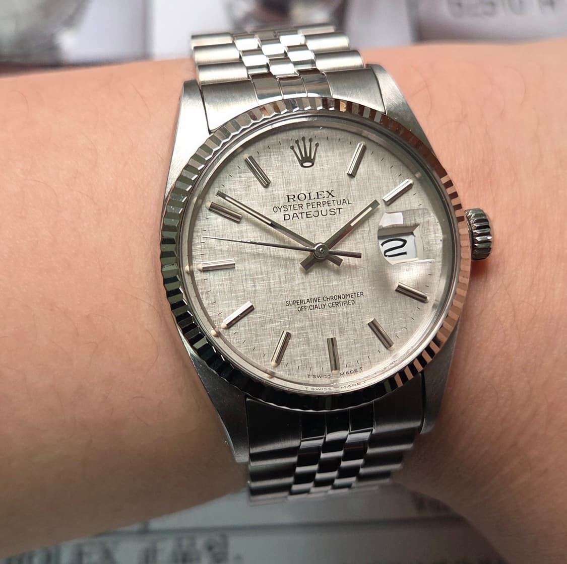 빈티지 롤렉스 데이저스트 16014 실버 보카시 상태최상 쥬빌리줄 ver 상품이미지9
