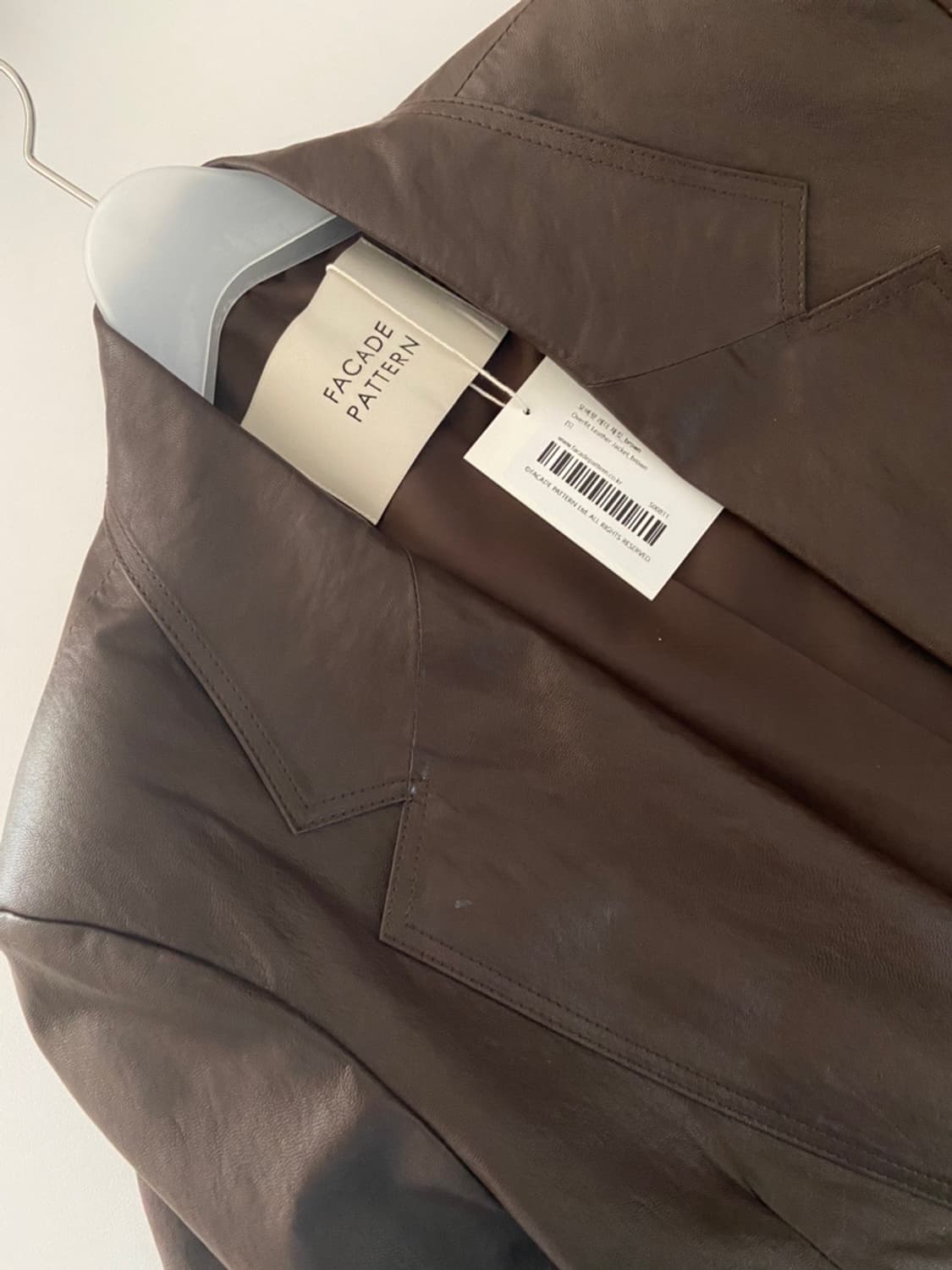 파사드패턴 오버핏레더자켓 상품이미지3