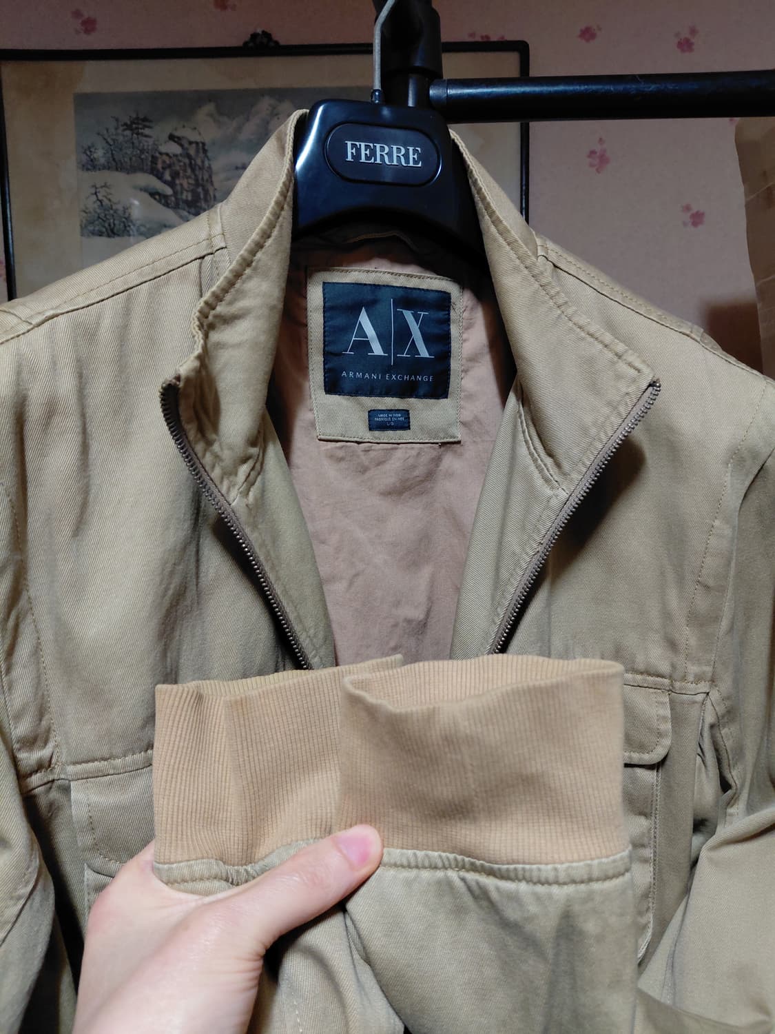 [아르마니 익스체인지]밀리터리 자켓 L(105)카키컬러  상품이미지7