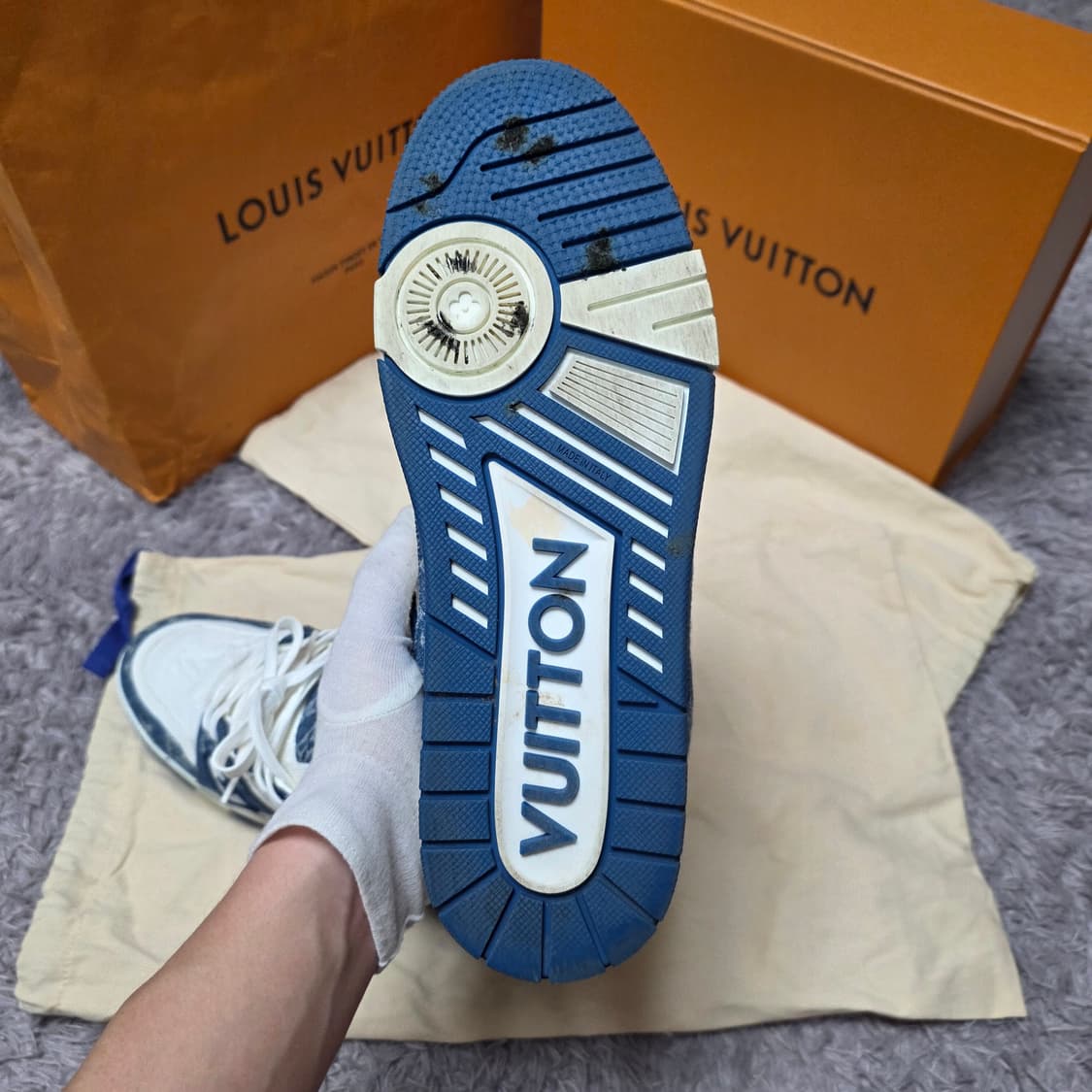 {클로젯}[8.5][풀구성]루이비통 LV트레이너 모노그램 데님 블루 상품이미지9