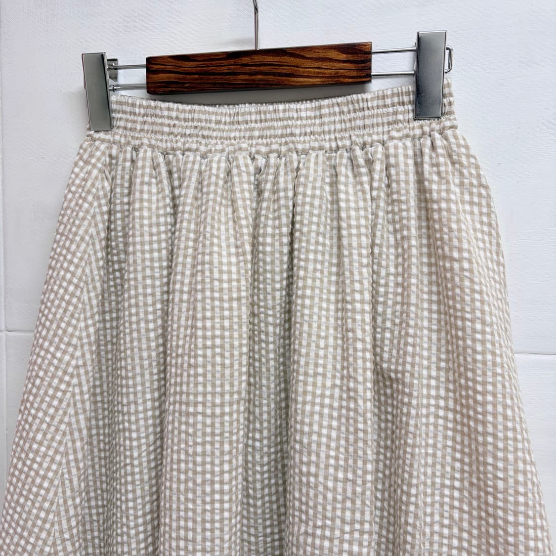 CLASSICAL ELF 체크 시어서커 롱 스커트 JPN 상품이미지2