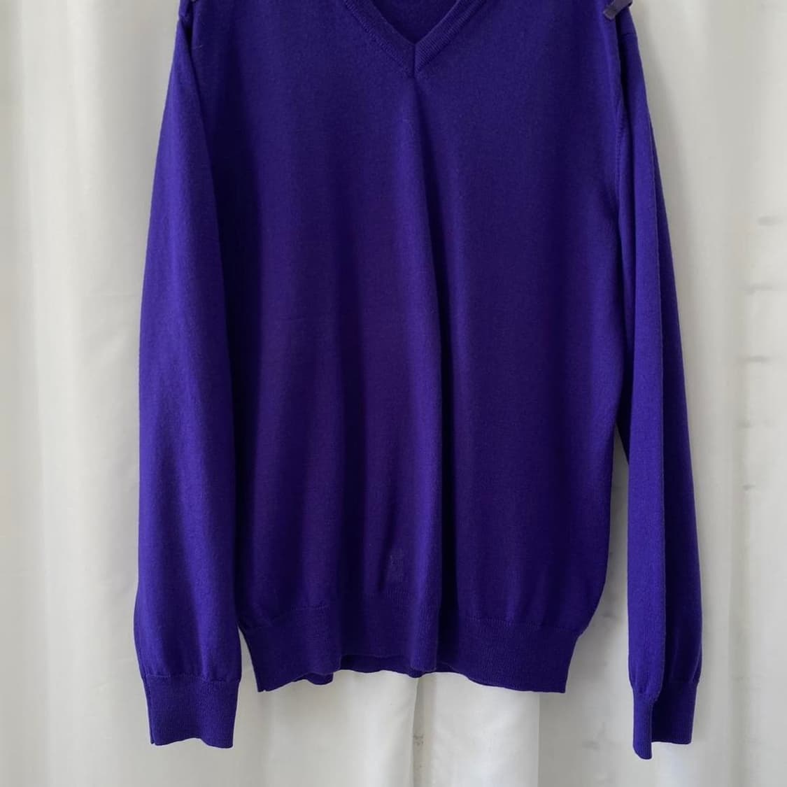 버버리 런던 메리노울 브이넥 니트 M, 100 상품이미지4