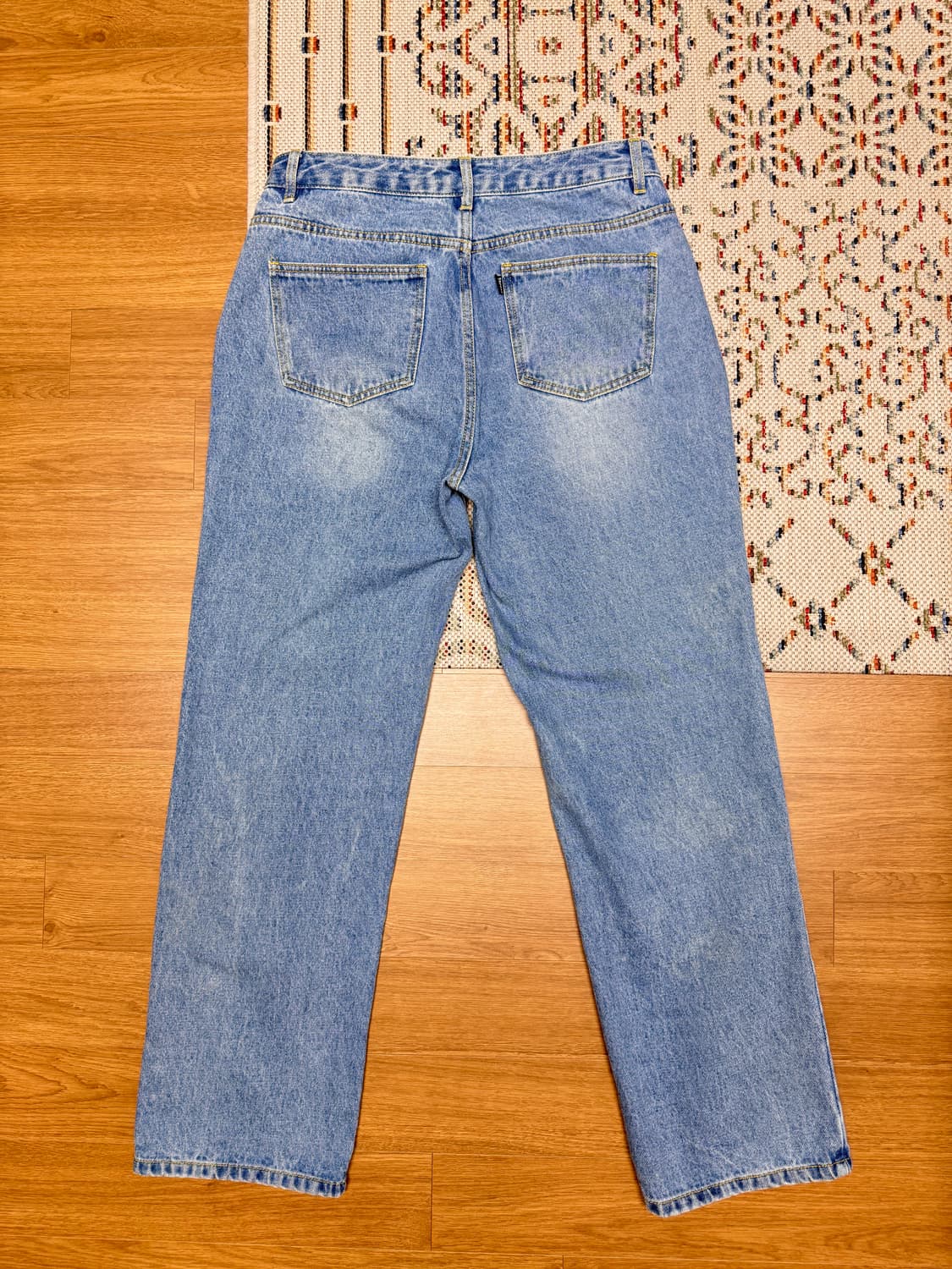 토피 TOFFEE 와이드 데님 팬츠 라이트 블루 L 상품이미지3