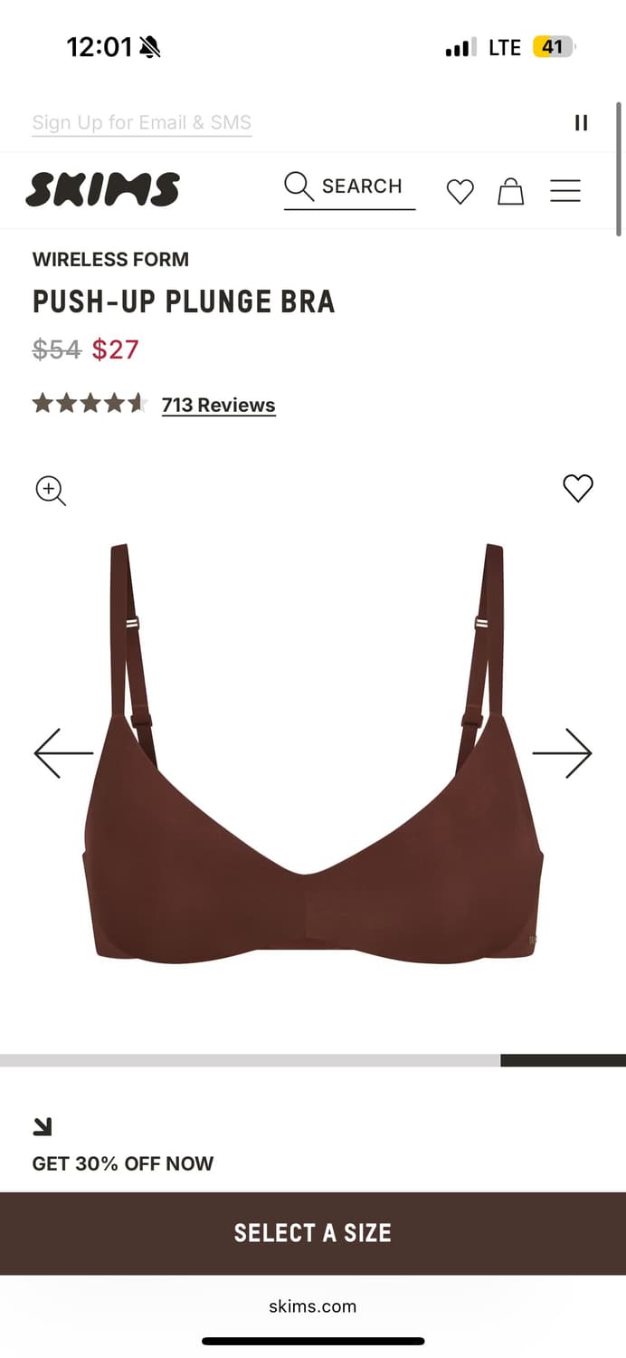 스킴스 PUSH-UP PLUNGE BRA 30c(65c) 상품이미지1