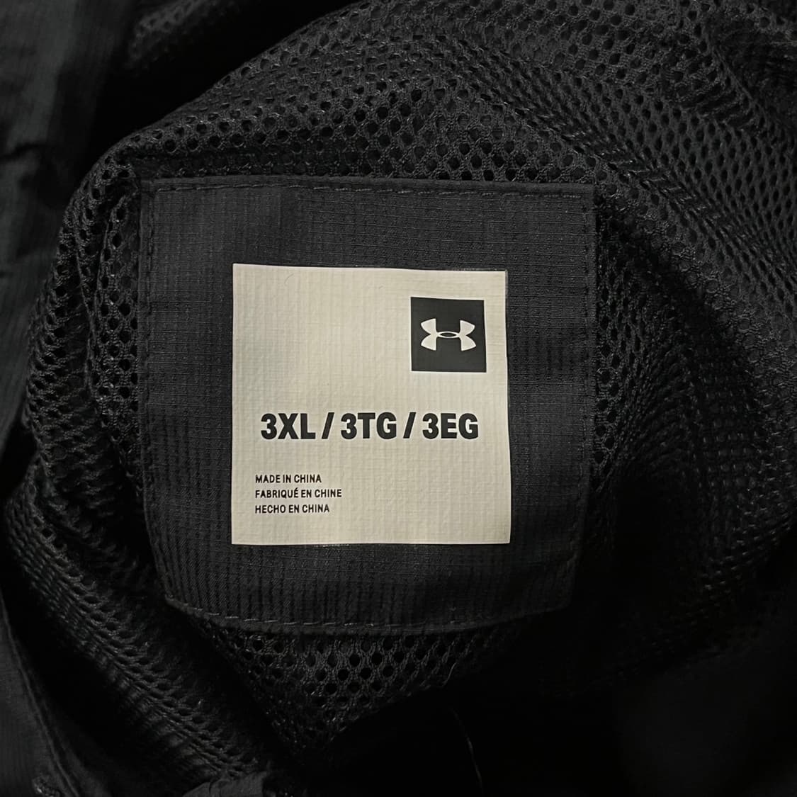 [정품/3XL] 언더아머 블랙 화이트 후드 바람막이 b19 상품이미지5