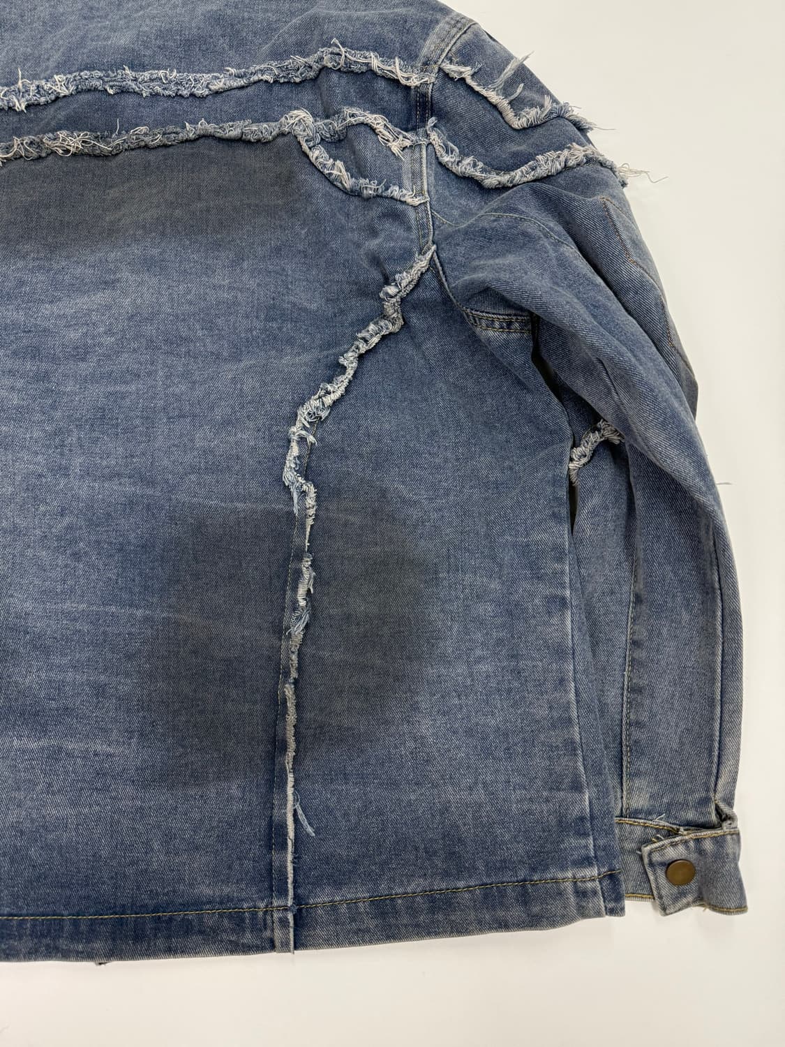 VTG WASHED FRINGE DETAIL DENIM JACKET 상품이미지7