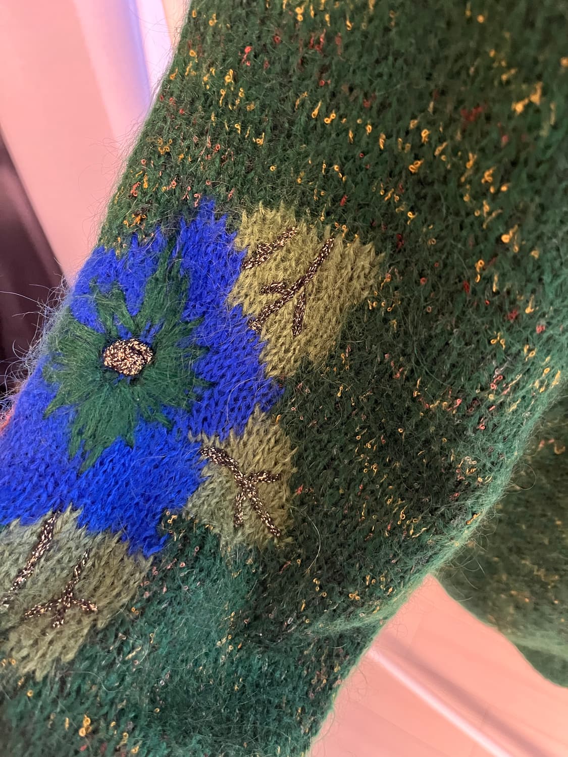 빈티지 플라워 니트 가디건  상품이미지4