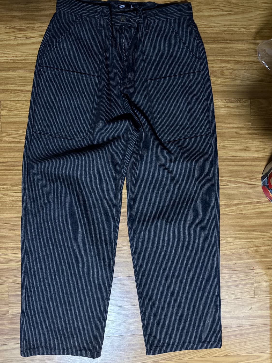 이알티알 스트라이프 팬츠 블랙 상품이미지2