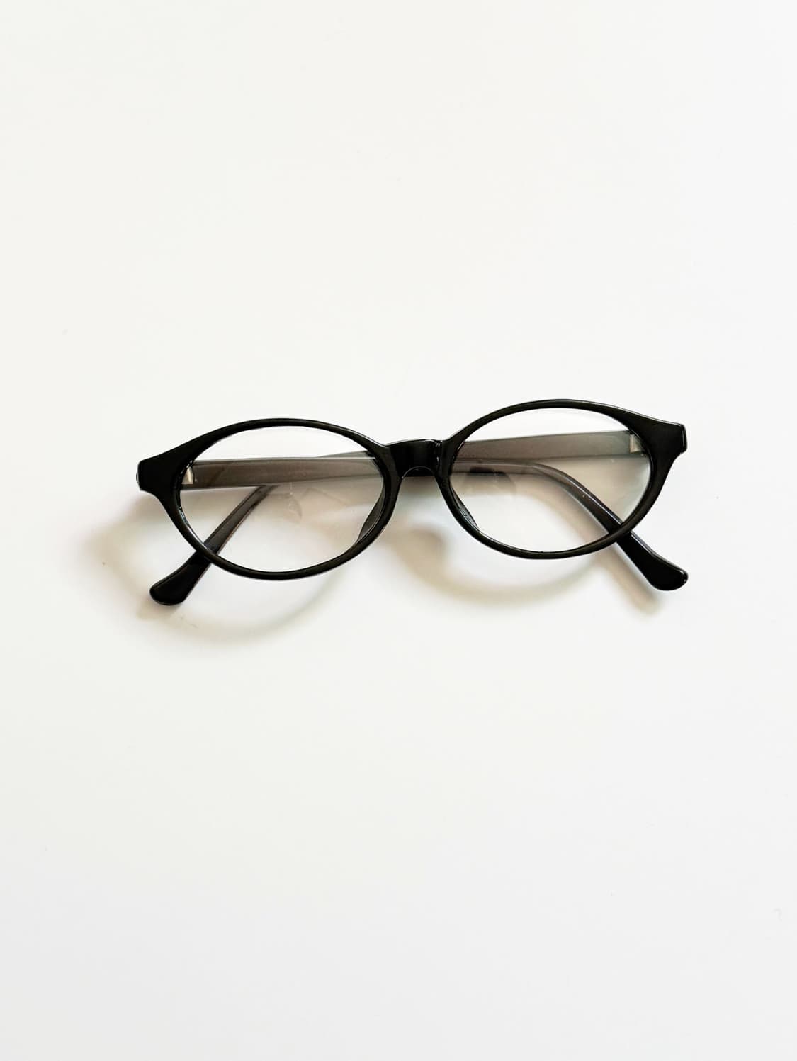 90s ROYAL 클래식 블랙 오벌 뿔테 프레임 빈티지 안경 상품이미지1
