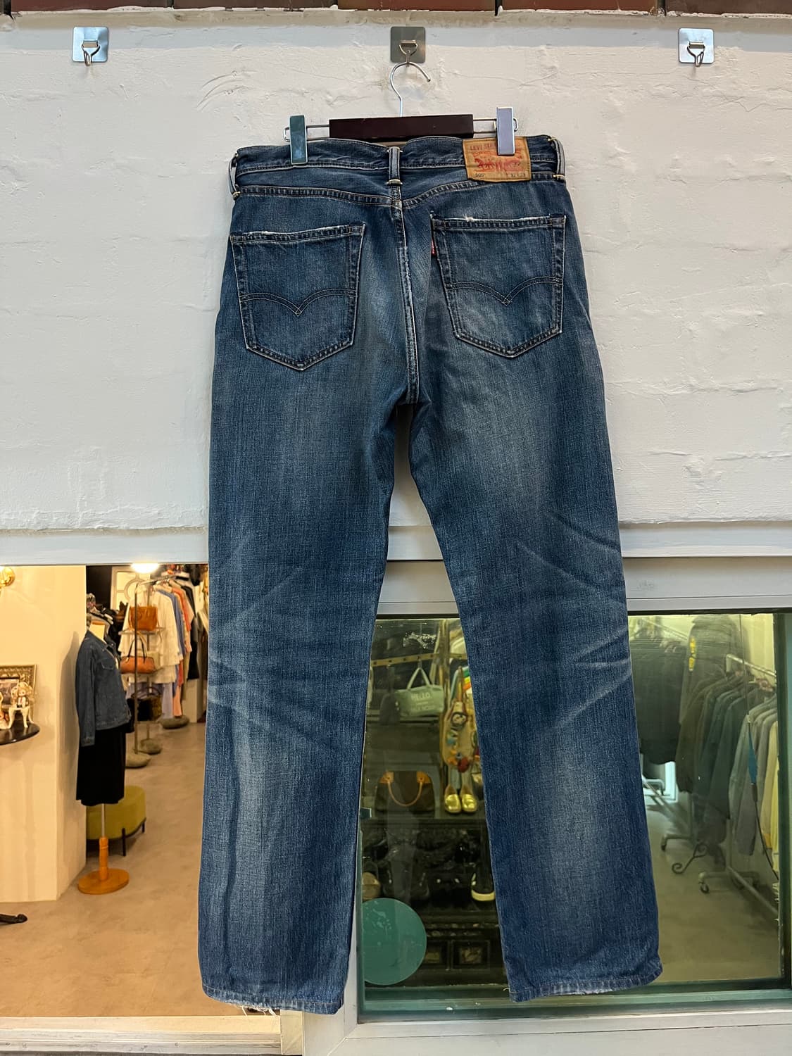 Levis 505 워싱 데님 팬츠 W32/L33 상품이미지4