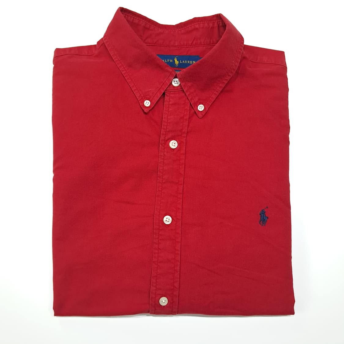 CL583 2XL 폴로 00s 코튼 버튼다운 네이비포니 레드 셔츠 남방 상품이미지8