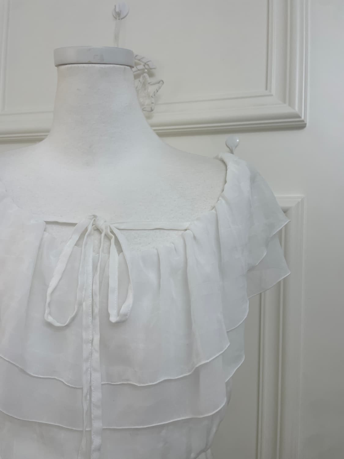 white check ruffle point summer opc 상품이미지7