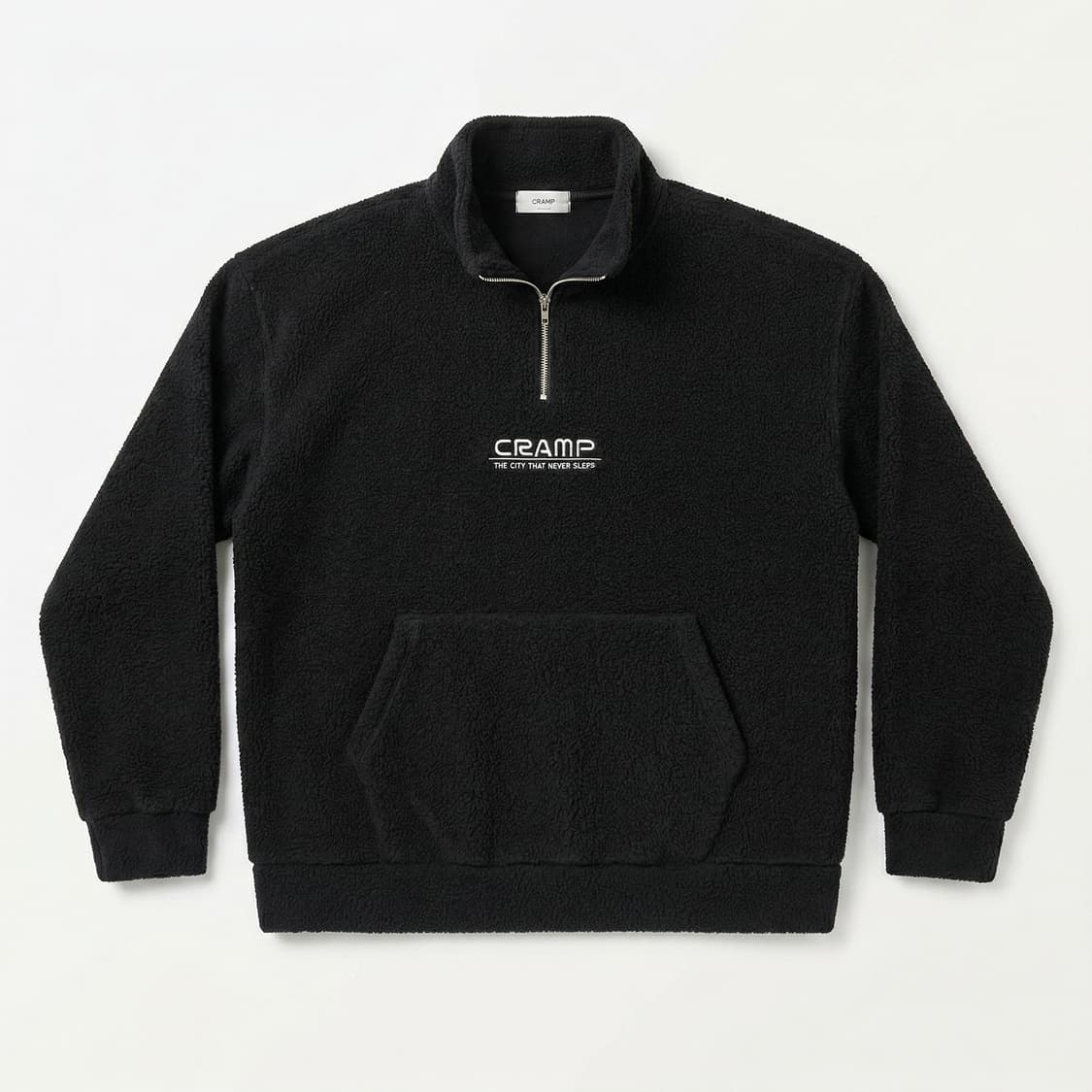 [FREE] CLAMP 블랙 양털 플리스 반집업 아노락 자켓 #T 상품이미지1
