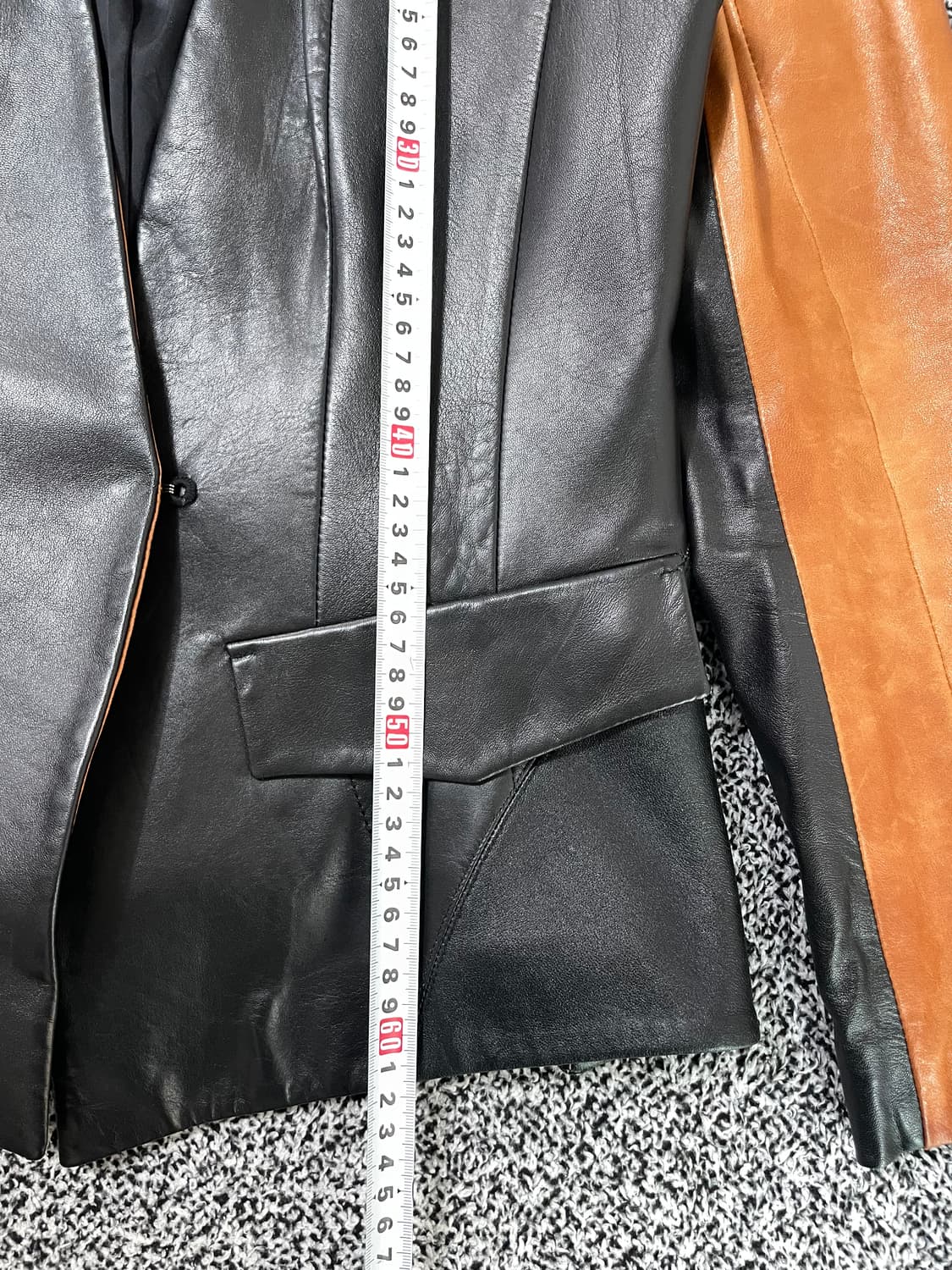 빈티지9. VALENCIA 발렌시아 양가죽 자켓 배색 레더 라이더 상품이미지7