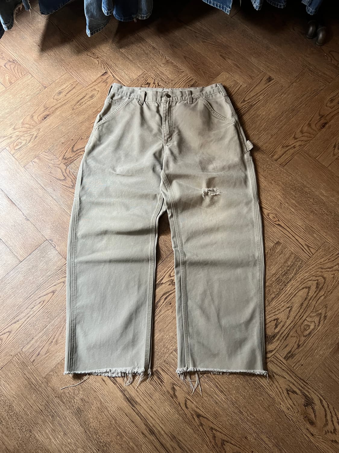 [32]칼하트 USA 데저트 탄 싱글니 카펜터 컷오프 워크 팬츠 상품이미지2