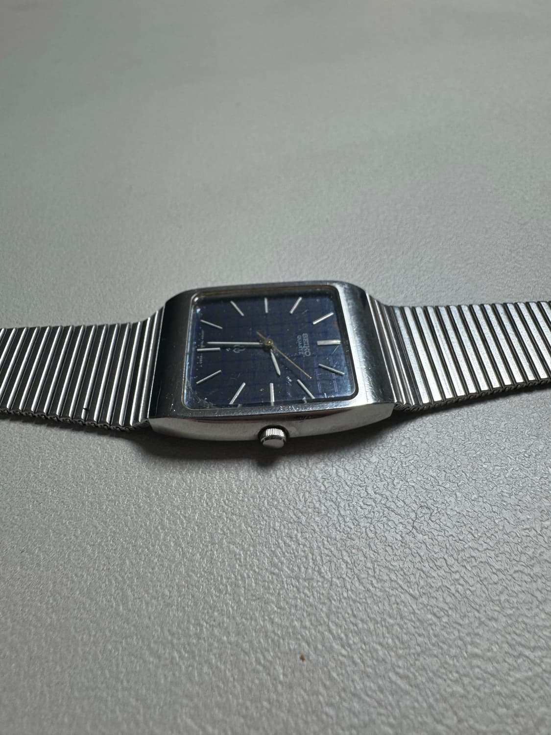 Seiko 70s blue check square quartz 상품이미지5
