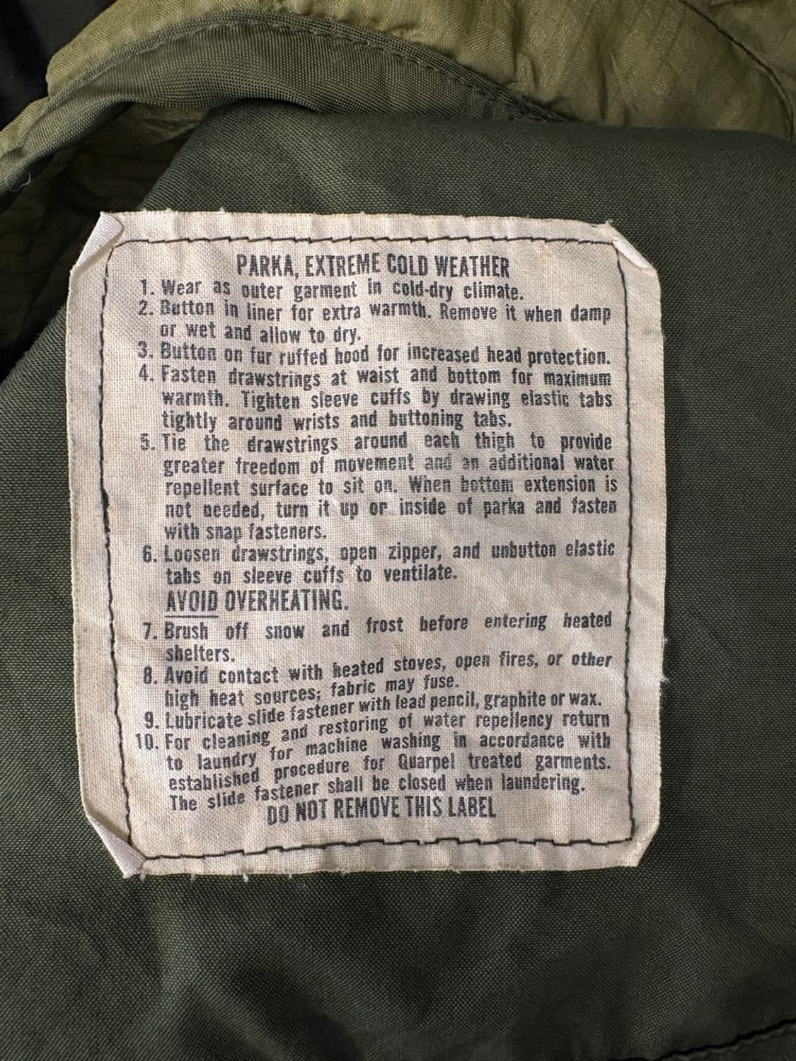 60s 오리지널 U.S. ARMY M-65 피쉬테일 파카 N431 상품이미지8