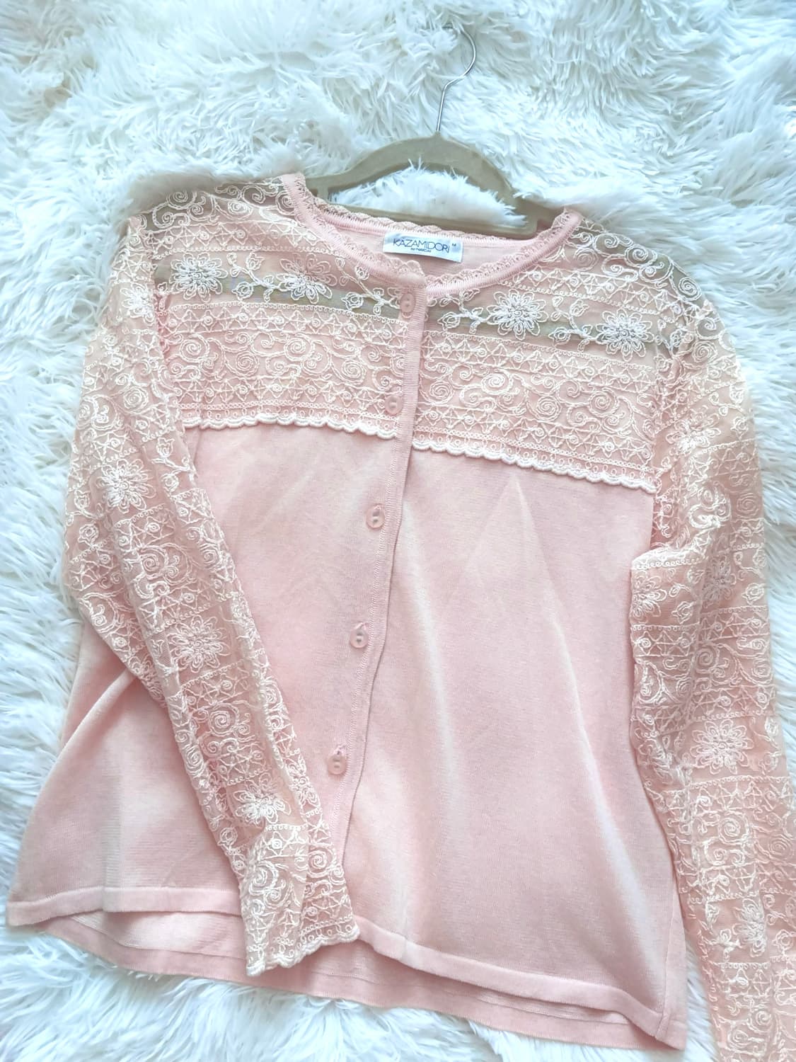 달천깔 딸기우유 핑크 레이스 가디건 /스나계 히메갸루 양산형 모리걸 상품이미지1