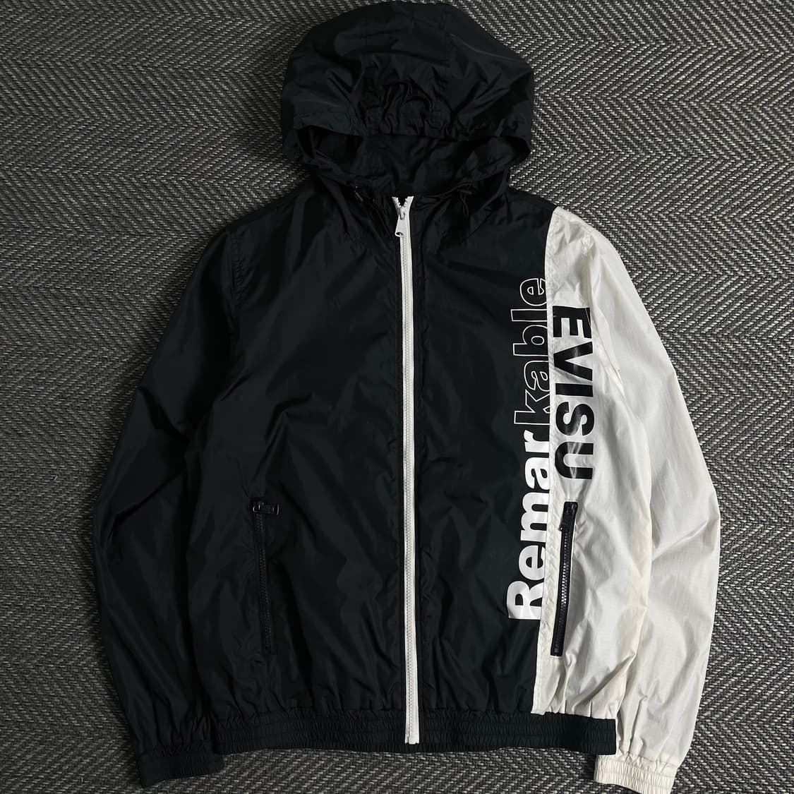 에비수 빅로고 배색 경량 바람막이 자켓o 3595 상품이미지1