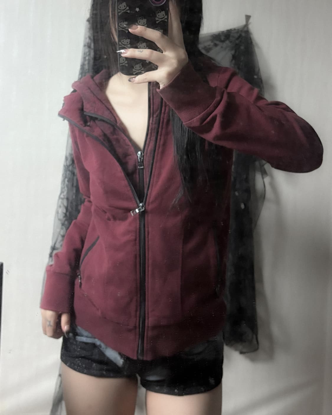 펑크 y2k 투웨이 포인트 후드집업  상품이미지2