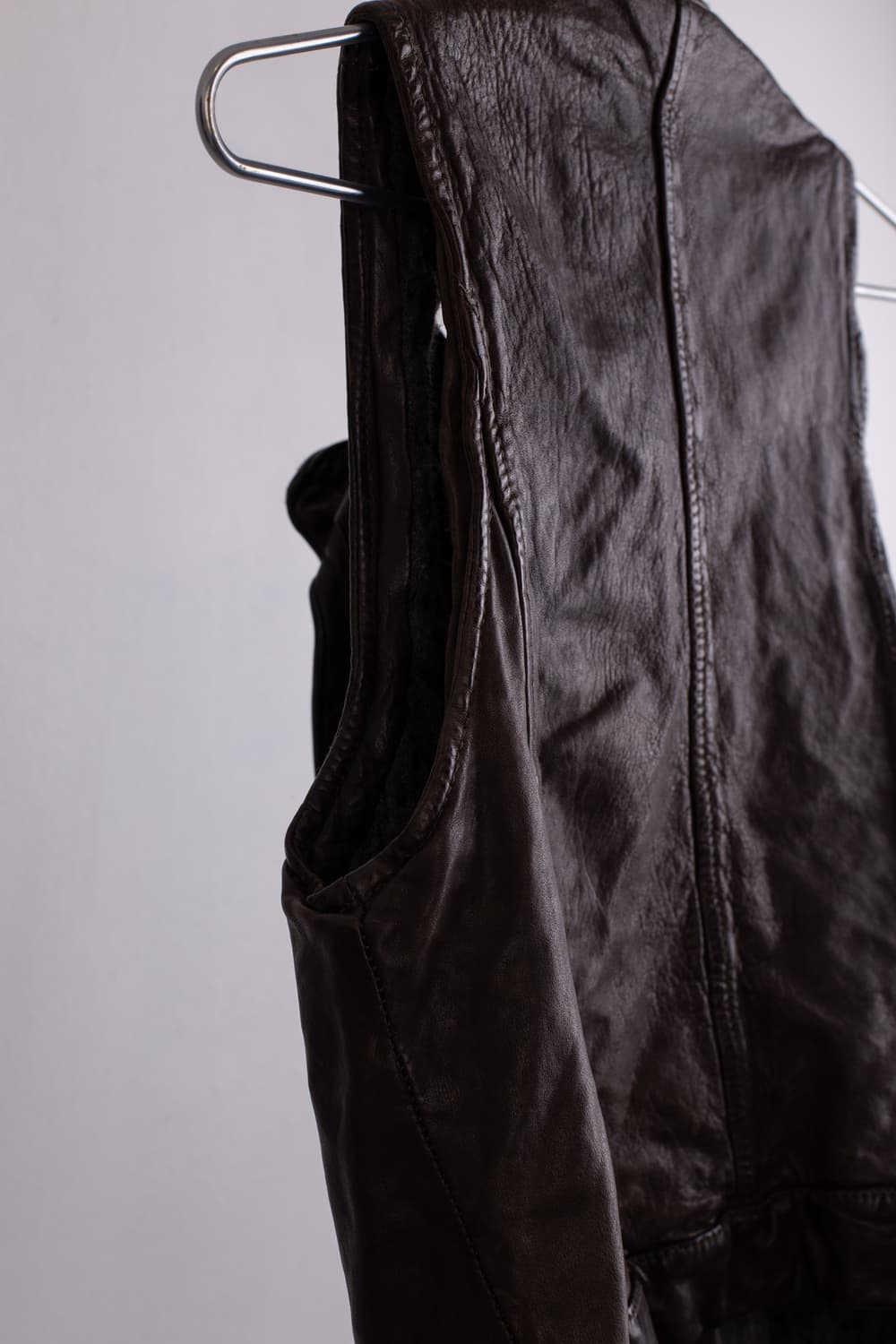 GIORGIO BRATO ASYMMETRICAL LEATHER VEST 상품이미지9