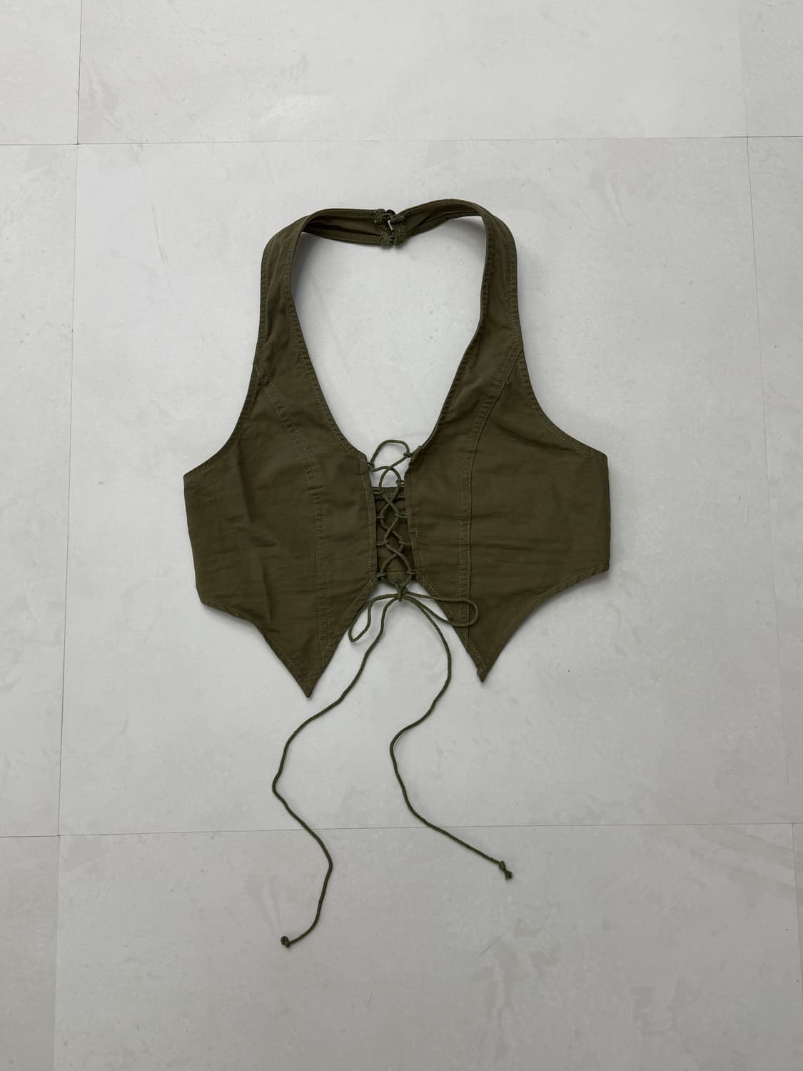 카키 홀터 스트랩탑 상품이미지3