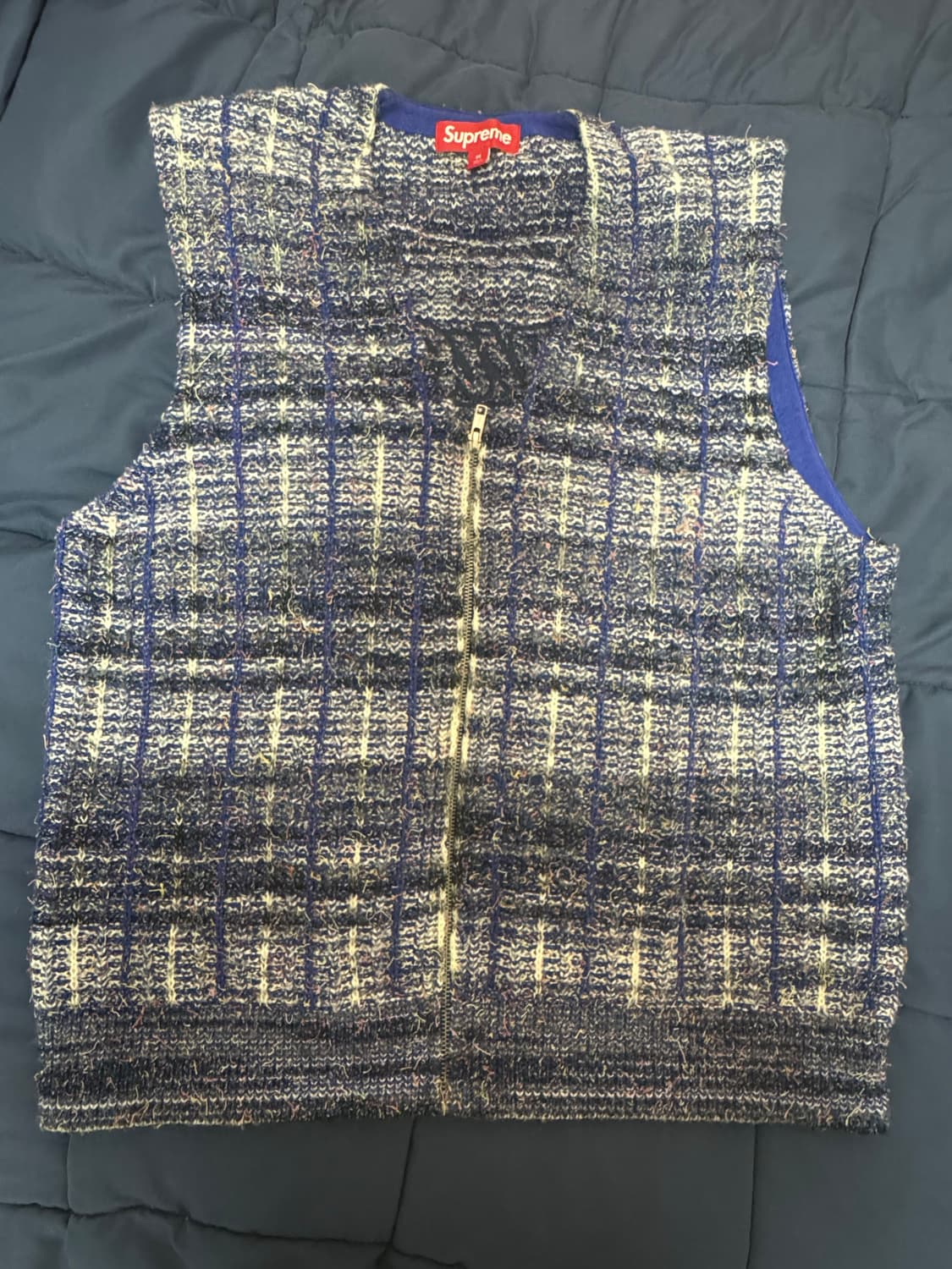 supreme speckled zip up sweater vest 상품이미지5