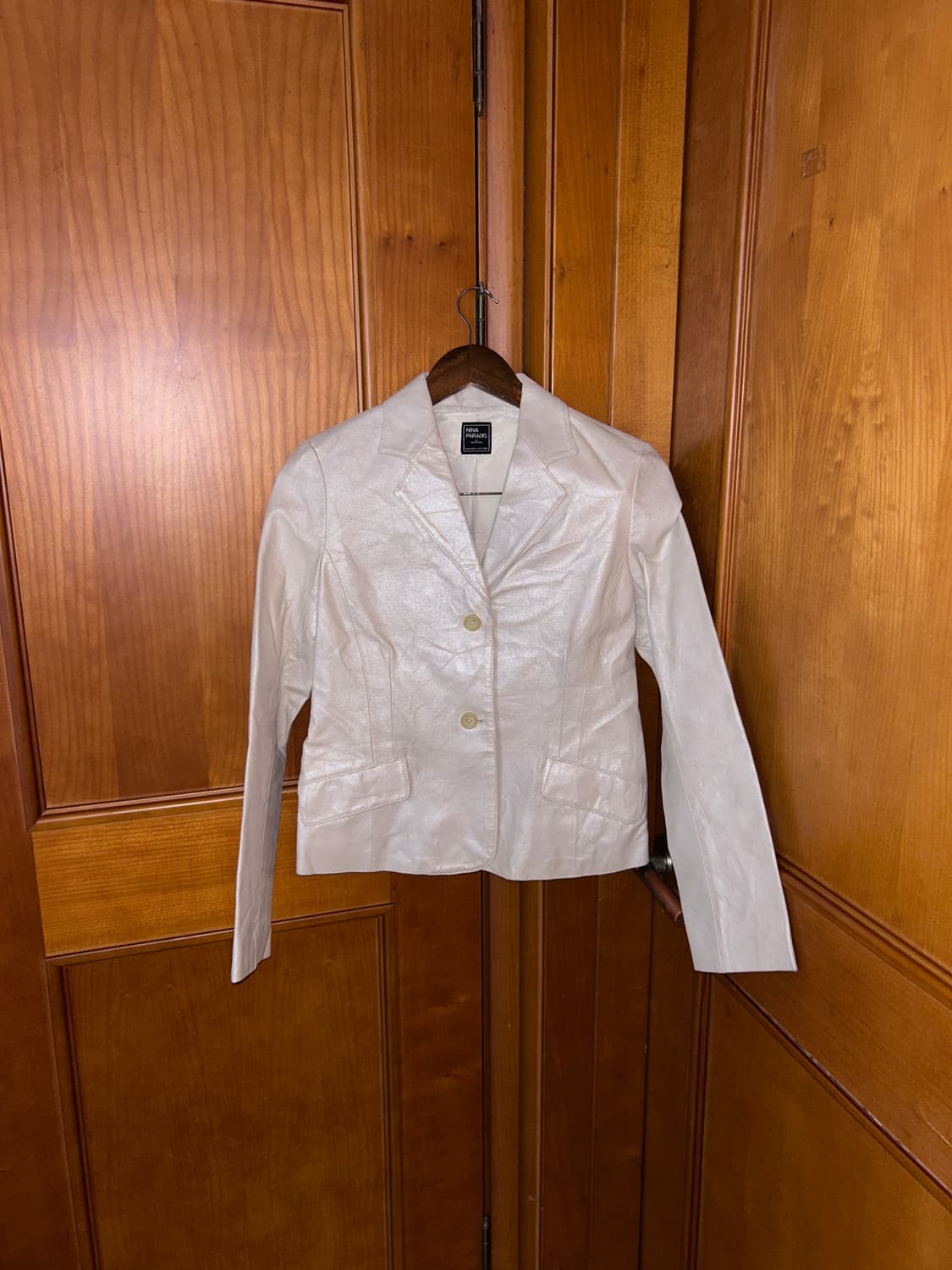 Pearl Ivory Leather Jacket 상품이미지2