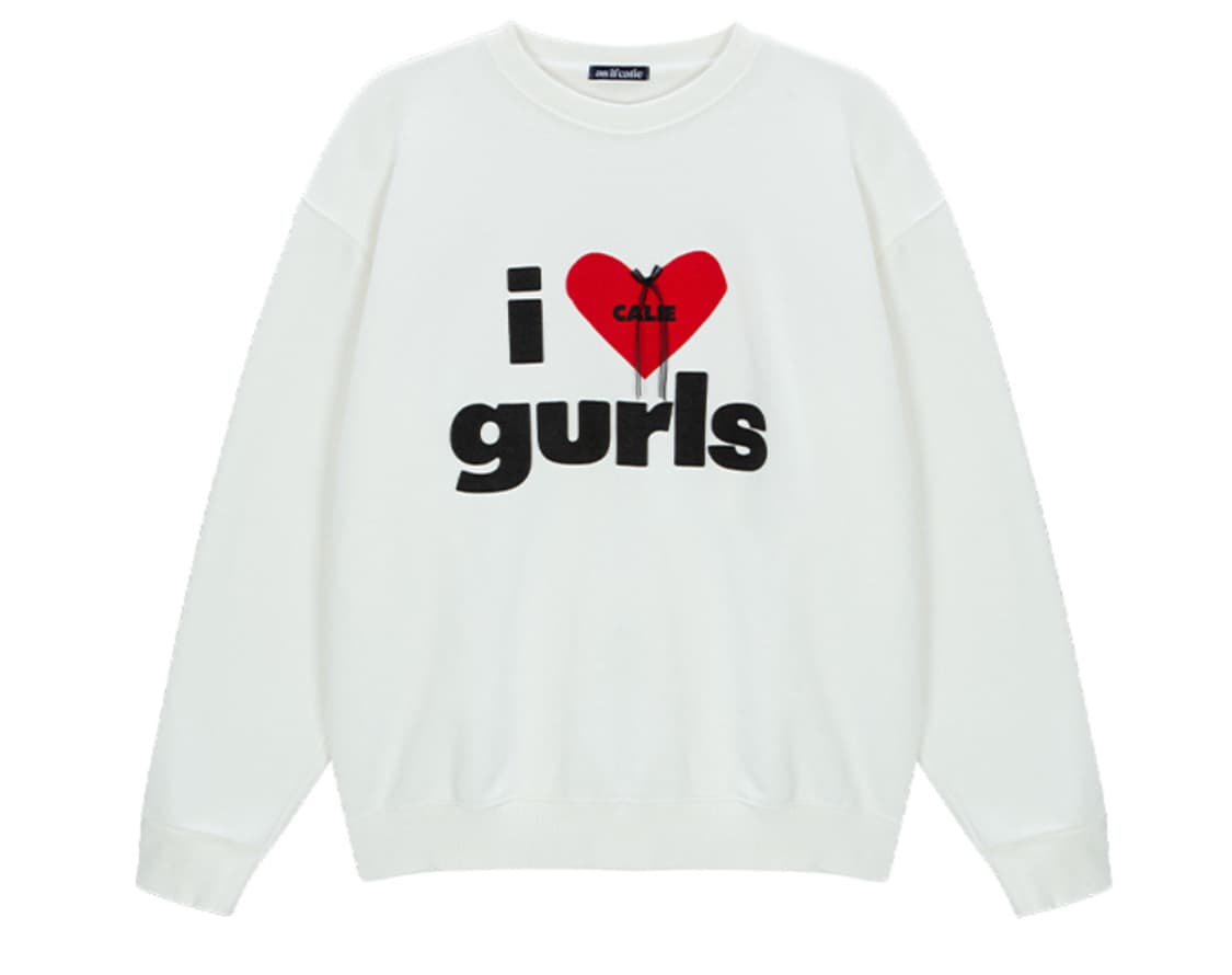 에즈이프 캘리 맨투맨 화이트 free 상품이미지1