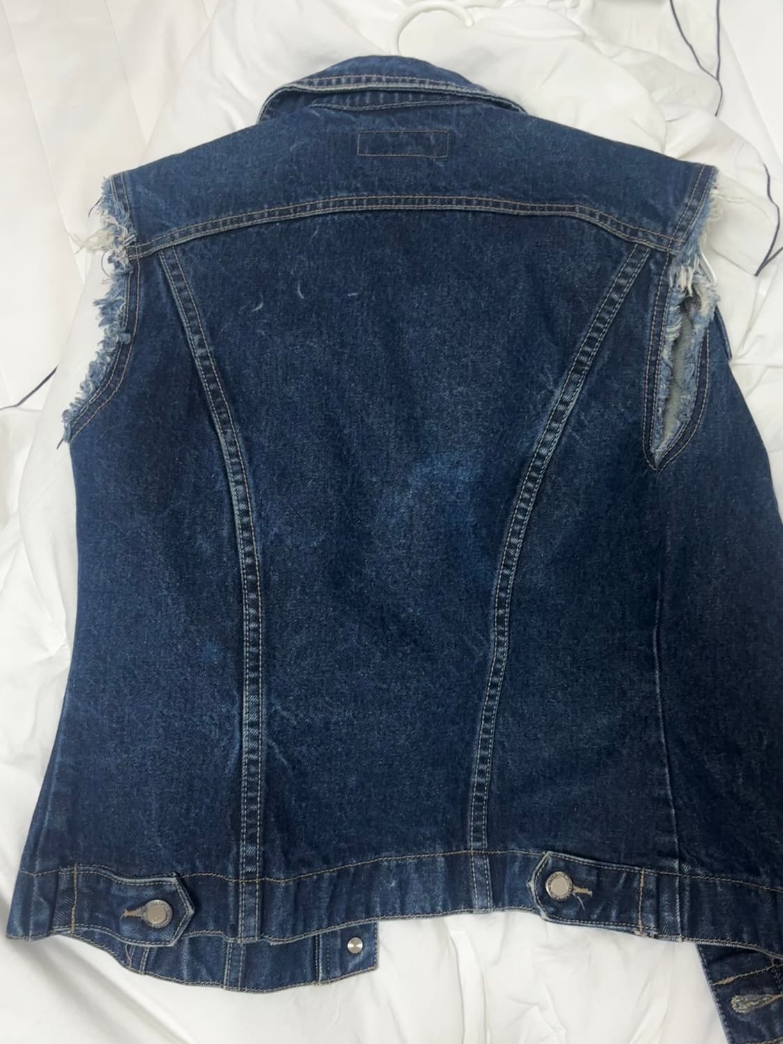 빈티지 데님 베스트 청조끼 상품이미지2