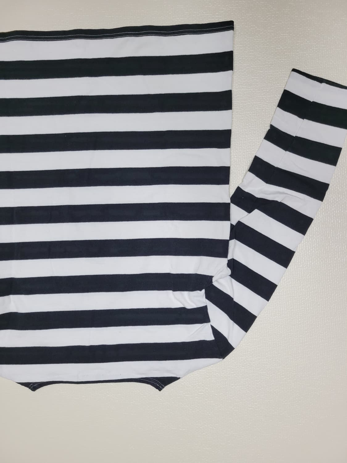 에잇세컨즈 8seconds 스트라이프 긴팔 티셔츠 XXL 블랙 상품이미지8