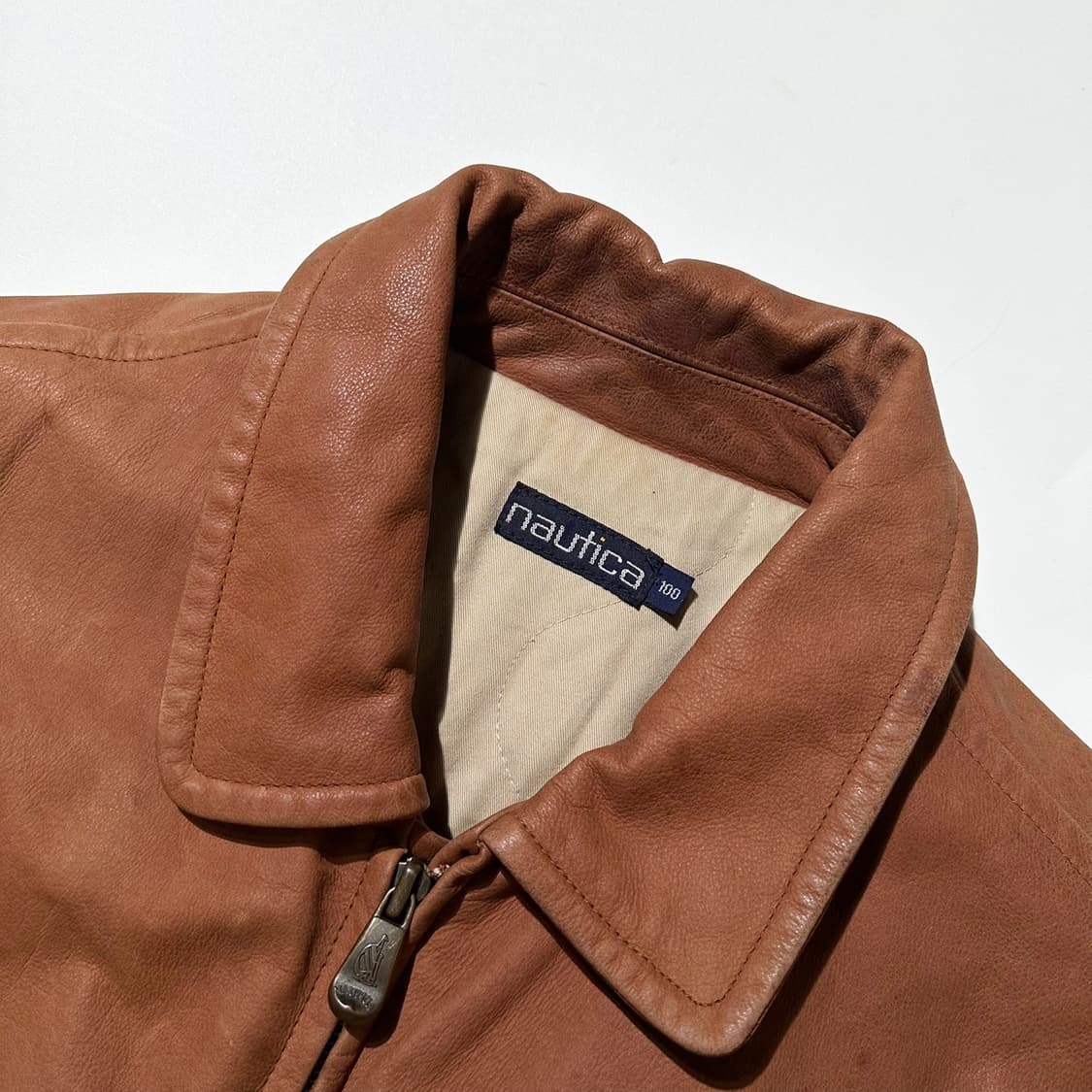 노티카 90‘s 카우레더 A-2 플라이트 봄버 자켓 상품이미지4