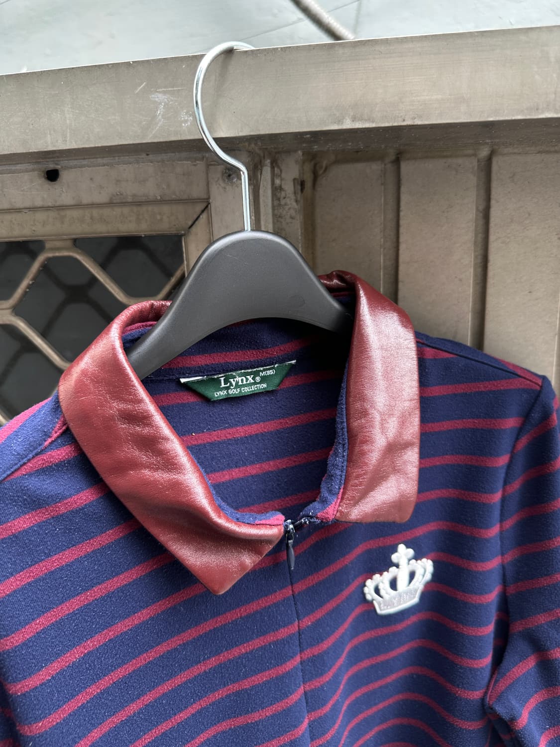 LYNX crown leather collar neck polo 상품이미지5