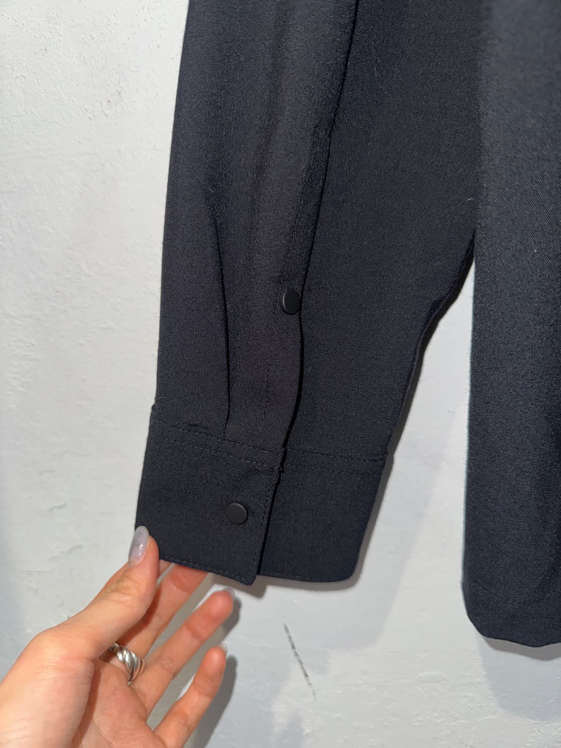 solid homme black long sleeve T-shirt 상품이미지4