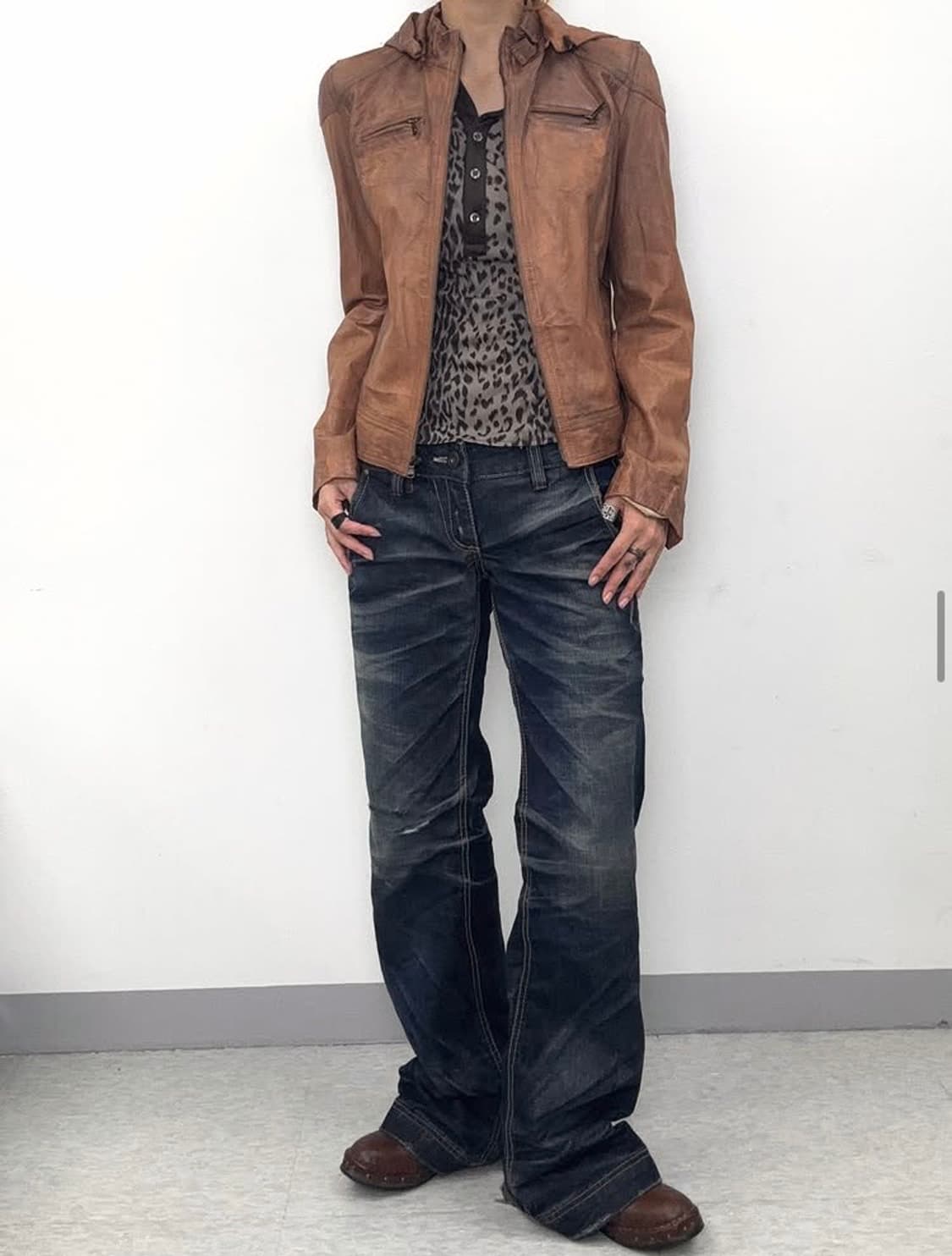 빈티지 레더 자켓 상품이미지5