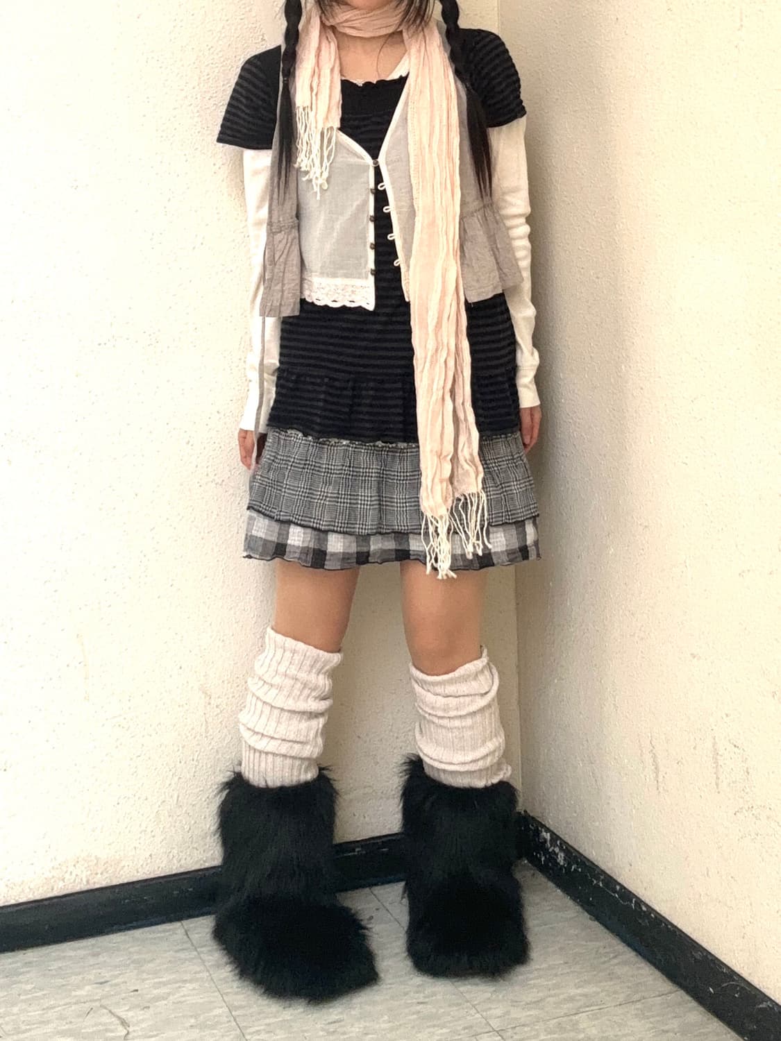 재패니즈 스트라이프 반팔 탑 상품이미지1