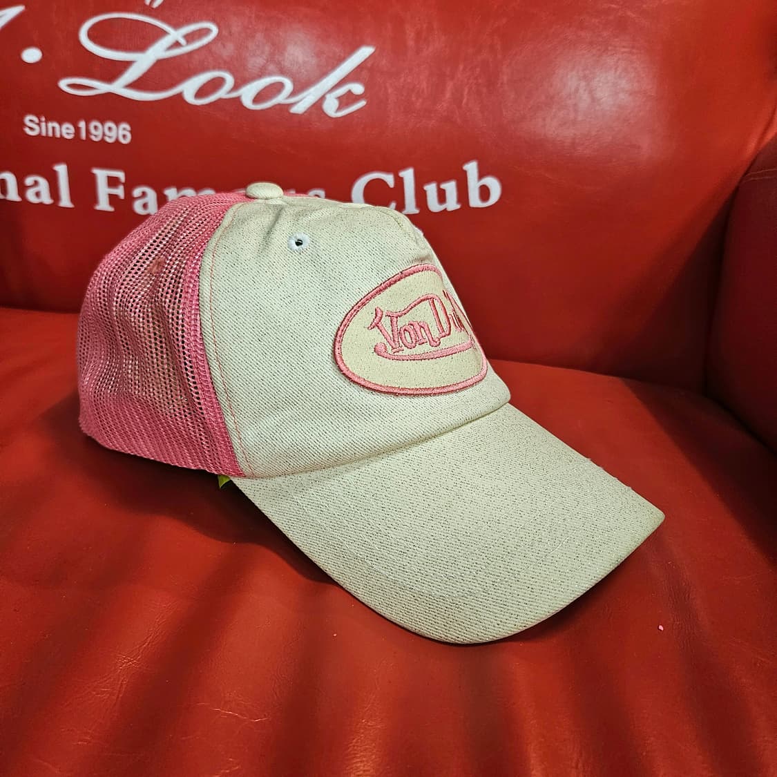 본터치(Vondutch) 베이지 펄 Y2k 핑크 메쉬캡 Free 상품이미지4