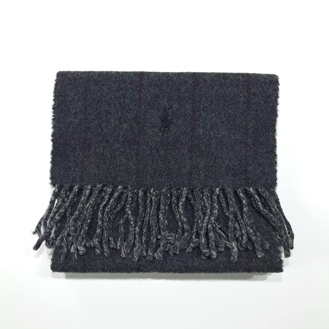 MX425 폴로 이태리판 램스울 양면 하운드투스 차콜 머플러 목도리 상품이미지7